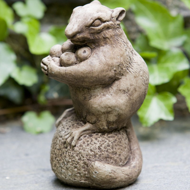 Autumn Chipmunk Statue, Alpine Stone