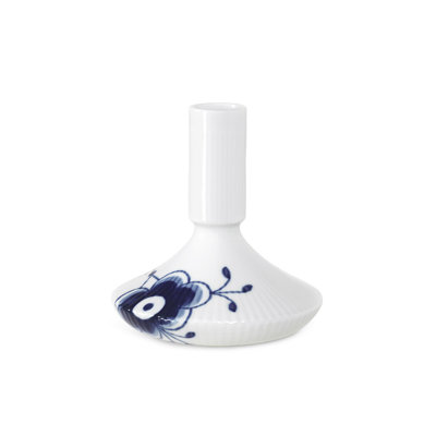 Blue Fluted Mega 4.72" Porcelain Tabletop Candlestick