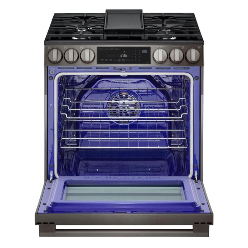 LG 6.3 cu. ft. Smart Gas Slide-In Range with ProBake Convection Instaview, and Air Fry, 62100, Stainles Steel