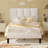 Auxter Upholstered Platform Bed Frame with Vertical Channel Tufted Adjustable Headboard, Velvet Fabric Mattress Foundation with Strong Wooden Slats, Heavy Duty, No Box Spring Needed, Noise-Free-1877220124-1852409890