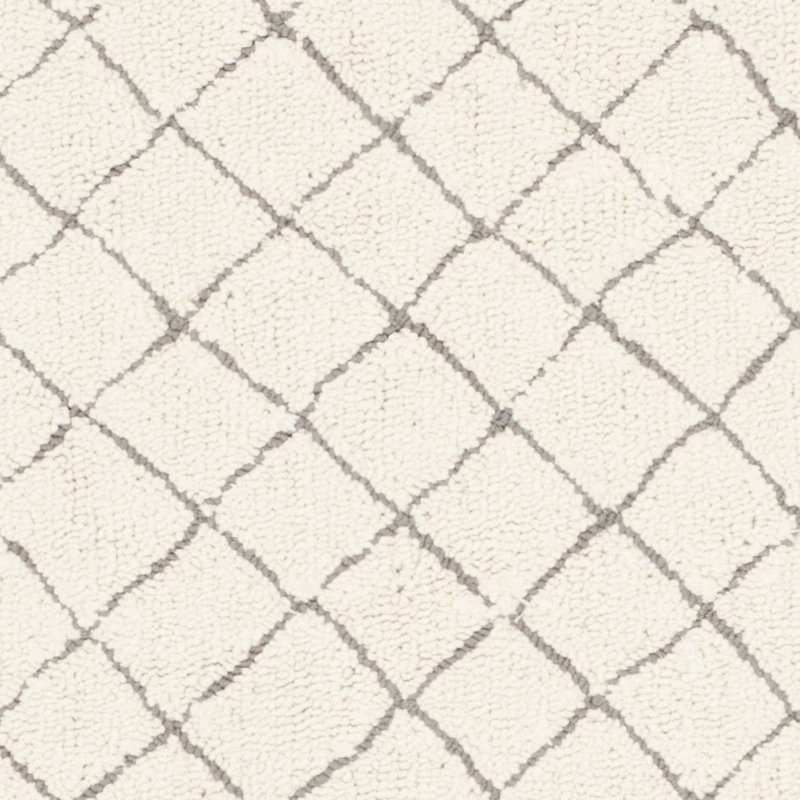 Wykoff Hand Hooked Cotton Pile Geometric Rug, Rectangle 5'6" x 8'6"