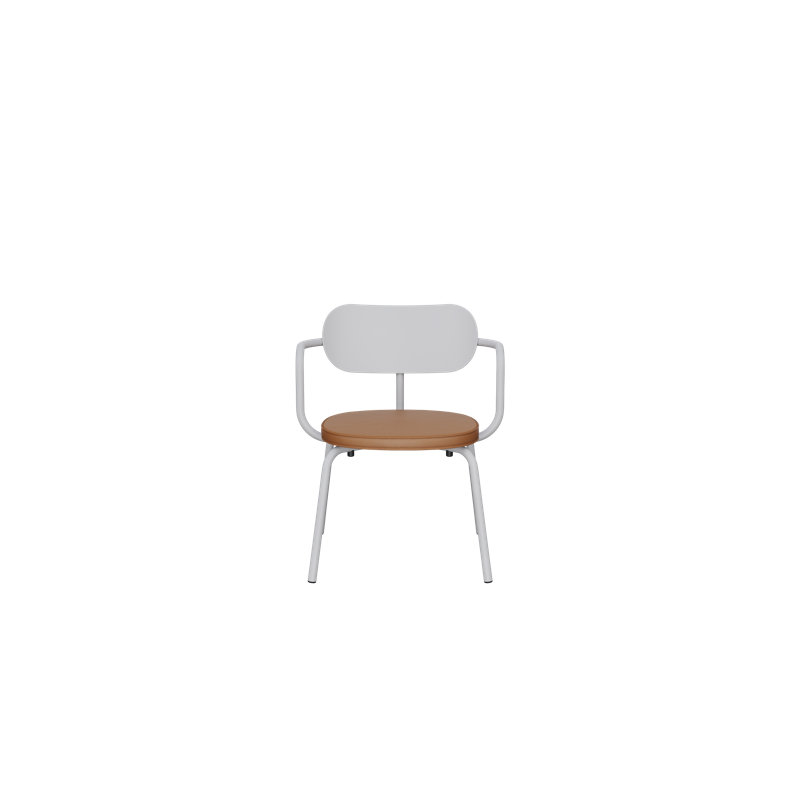 Méridienne d'extérieur Khylia, Beige, Aluminium blanc