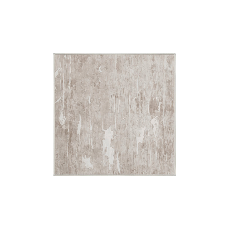 Machine Washable Beige Area Rug GSIX03621, Square 5'