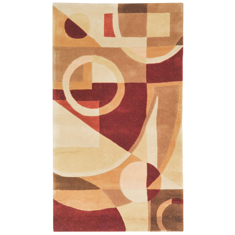 Bertien Hand Tufted Wool Abstract Rug, Rectangle 2'6" x 4'