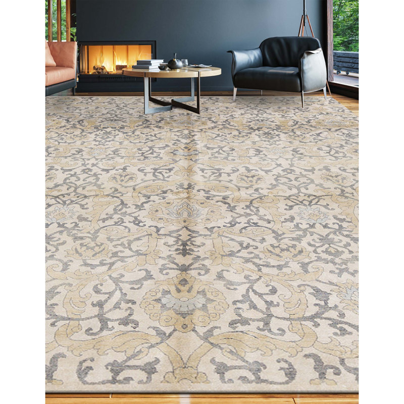 Silk Damask Area Rug