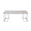 Table basse rectangulaire avec base en métal