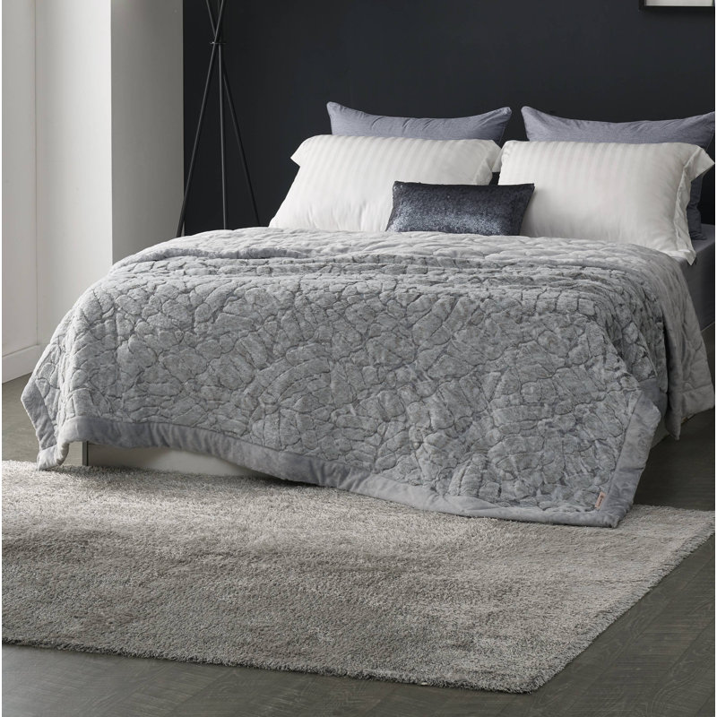 Couverture réversible Lux Luxury, Gris