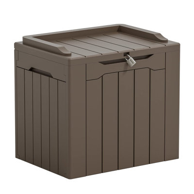 East West Furniture 31 Gallons Resin Deck Box