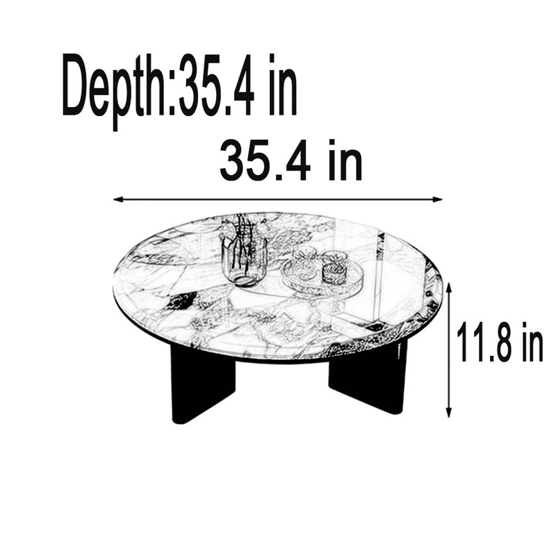 Table basse Italian, Blanc / Gris
