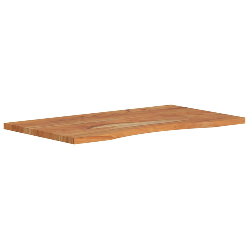 Bureau en bois d'acacia massif naturel durable 35,4 po x 23,6 po, H 1 po x l 35,4 po x P 19,7 po