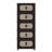 Retro Brown,20" Side Wide Folding Storage Cabinet,5 Tiers,19.69"×11.81"×50.00",Collapsible Storage Bins With Magnetic Door, Plastic Storage Cabinet With Wheels-545795587