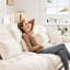 Salon en forme de U - 4 en chenille blanc doux avec 2 repose-pieds pour diverses exigences-1467916369-1467916373