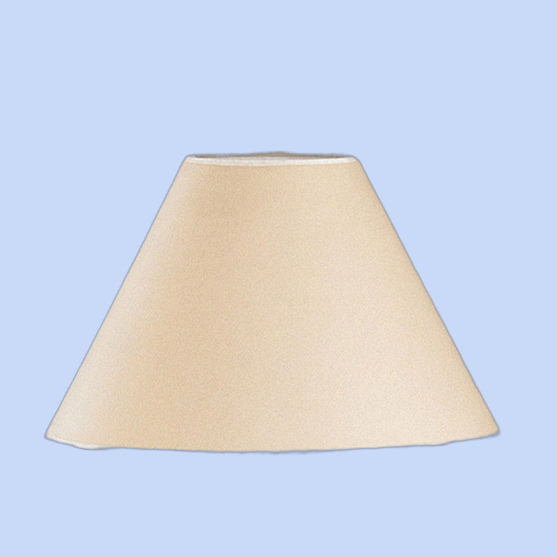 Abat-jour cylindrique en papier kraft brun, 11 cm H x 16 cm L x 16 cm P, avec fixation araignée