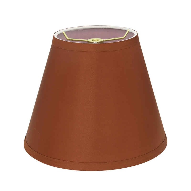 Burnt Orange Sateen Fabric Empire Lamp Shade, 13" Wide
