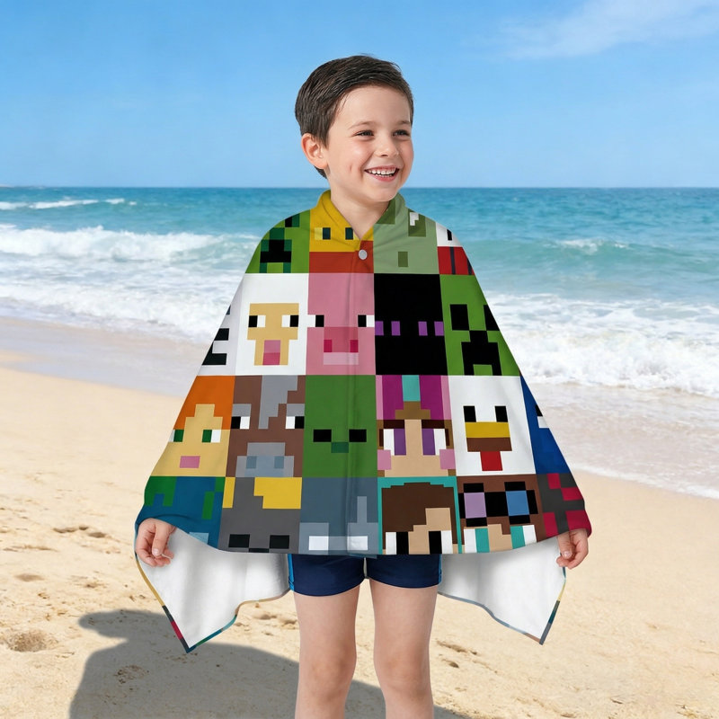 Serviette de plage à séchage rapide Minecraft