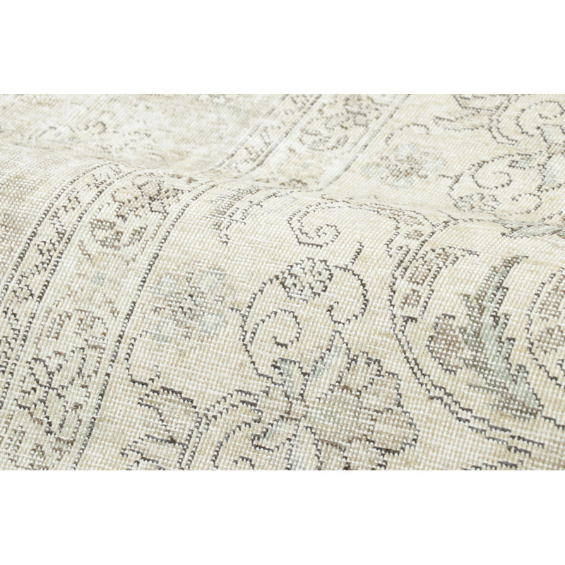 Distressed One-of-a-Kind 9'6X10'5 Hand Knotted Area Rug