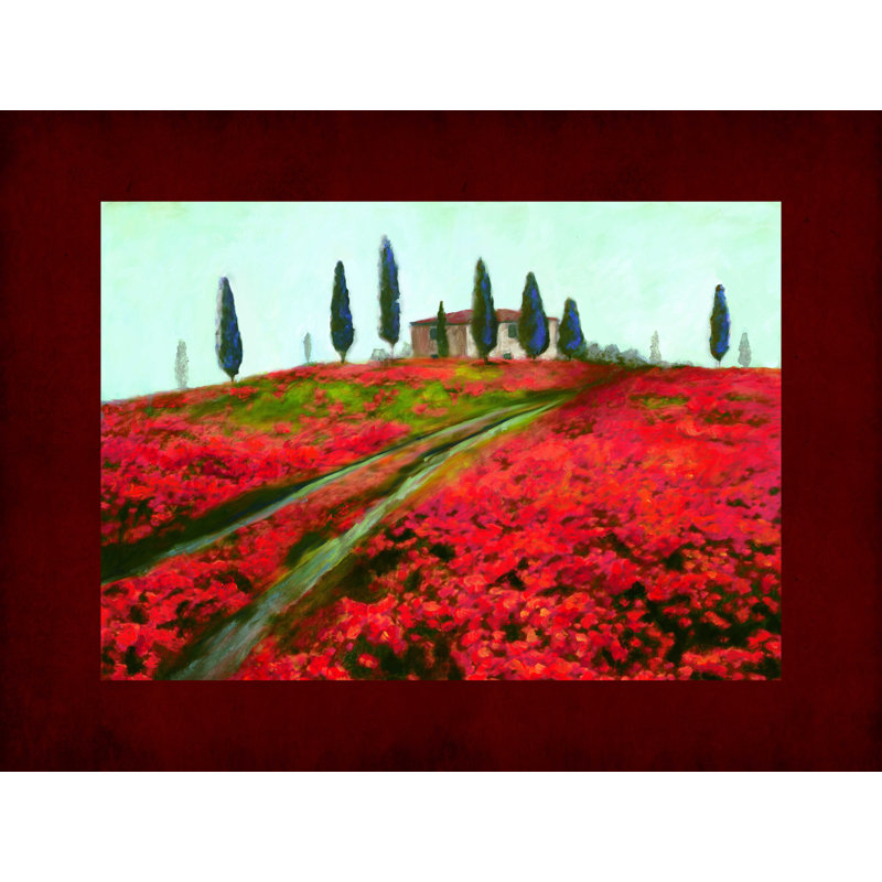 «Tuscan Poppies», reproduction sur toile tendue, H 12 po x l 16 po