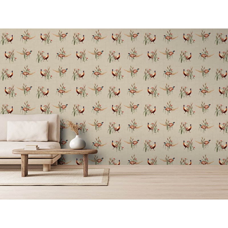 Papier peint neutre Eustace Pheasant Meadow