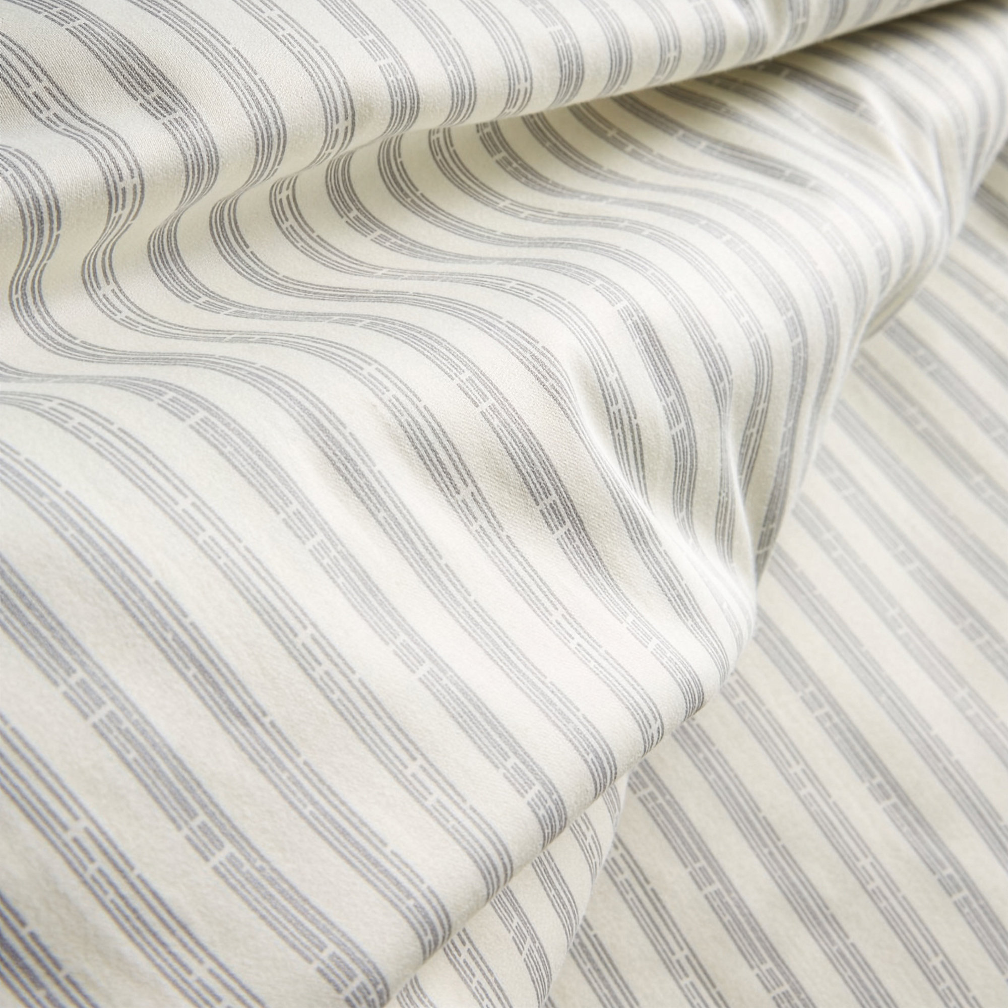 Cobbett Sateen Duvet Cover Set, Twin Duvet Cover + 1 Sham, Gray