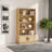 5 Tier Bookshelf, Boho Bookcase With Rattan Doors, Wooden Bookcase And Bookshelf With Storage-1840916299