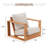 Outdoor Eucalyptus Single Chair With Cushions