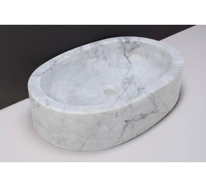 Forzalaqua Granite Handmade Oval Bathroom Sink