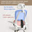 Chaise de bureau ergonomique à dossier haut en maille, appui-tête réglable, accoudoirs rabattables, chaise de jeu à roulettes pour la maison ou le travail, blanche.-1129446112
