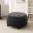 Upholstered Button Tufted Round Storage Ottoman With Reversible Lid-647608508