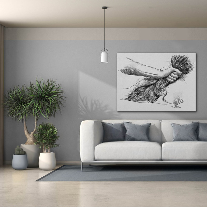 «Hold On» par Loui Jover, art mural sur toile, H 40 po x l 54 po x P 1,5 po