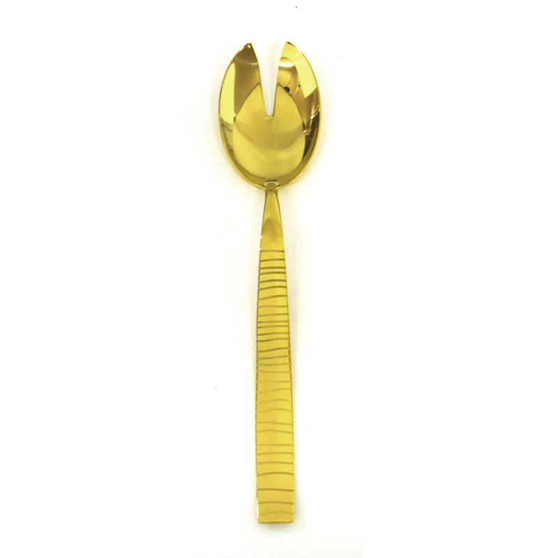 Tigre Salad Serving Fork - 12 Pieces, Oro