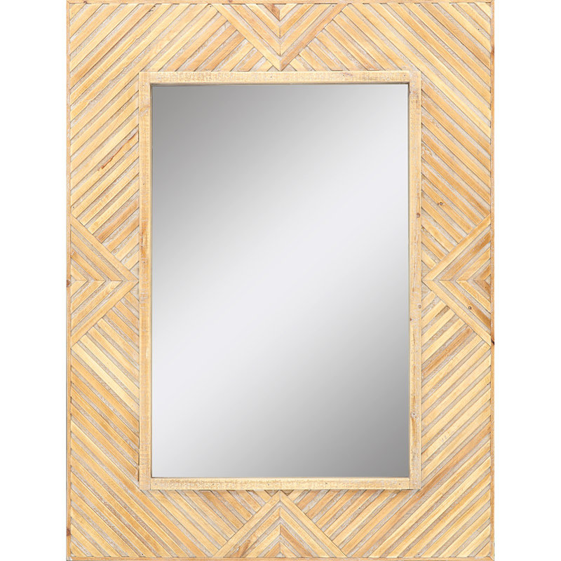 Wood Flat Wall Mirror