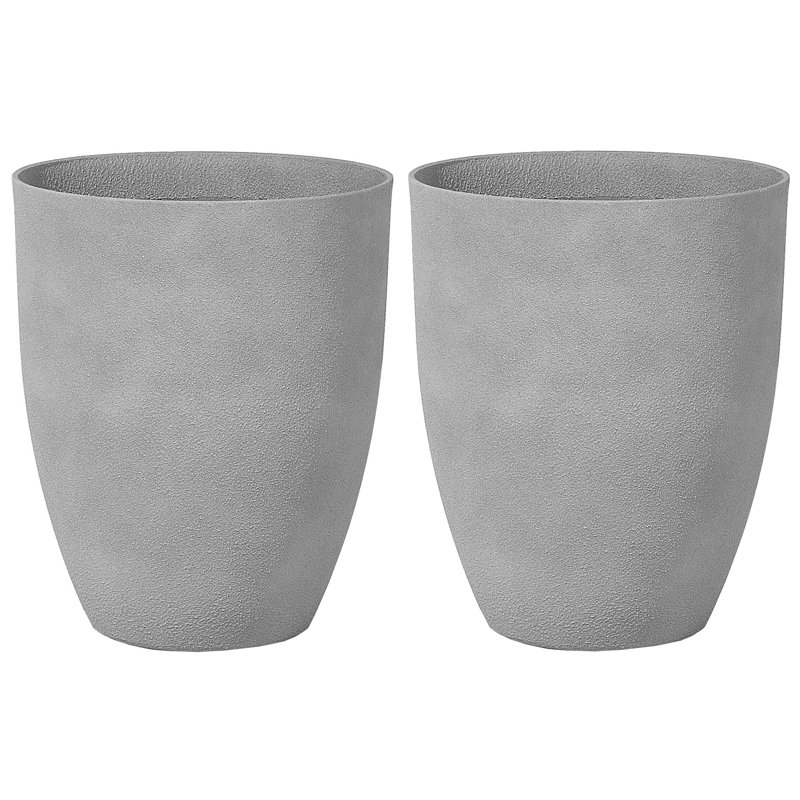 Lett Pot Planter, 52cm H x 43cm W x 43cm D, Grey