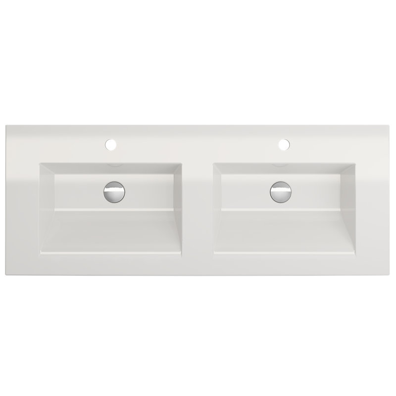 Ravenna 48'' L Bathroom Sink, White