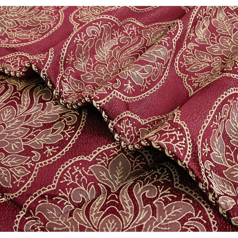 3 Piece Bridal Jacquard Bedspread Comforter Bed Throw with Matching Pillow Shams, Full Bedspread + 2 Standard Shams