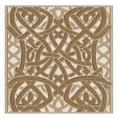 Tapis à motif treillis classique brun et beige lavable à la machine Bemott