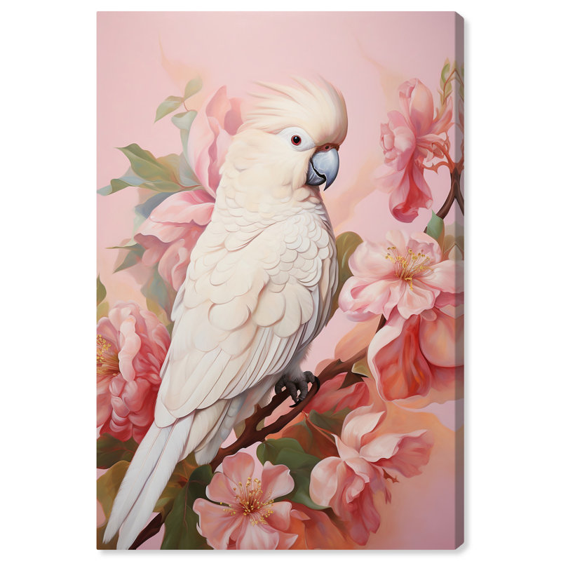«Talking Too Blush», art mural floral élégant par Art Remedy, H 36 po x l 24 po, Toile tendue