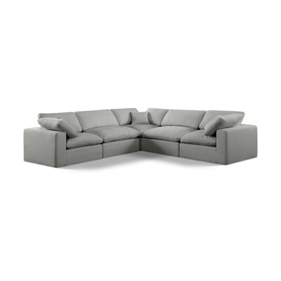 Hudhaifa Upholstered L-Shaped Sectional Reversible