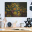 «Sunflowers With Two Crimson Vases» par Christopher Pierce, art mural en métal-1972685883