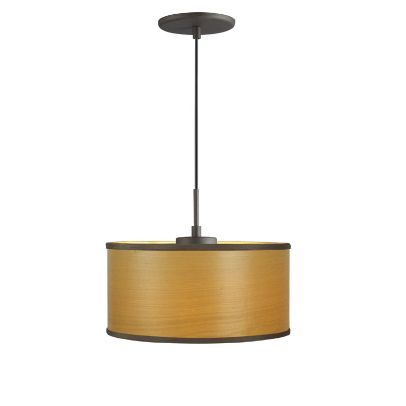 Luminaire tambour à tambour simple 1 lumières Melnik, Bronze, Gris