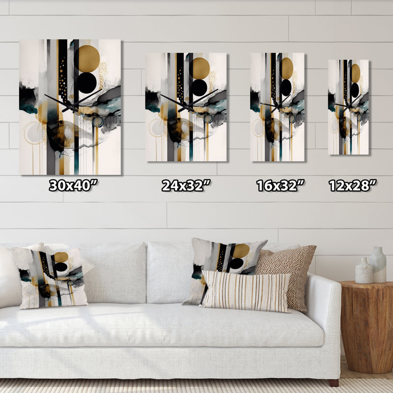 Jansiel - Horloge murale animaux, H 32 po x l 16 po x P 1 po