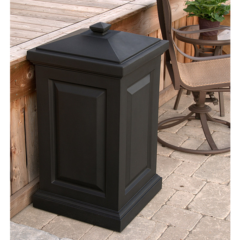Arianda 45 Gallon Plastic Deck Box, Black