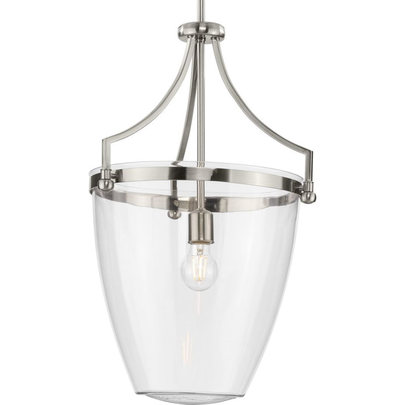 Tyringham 1 - Light Urn Pendant, Brushed Nickel, 23.37" H x 15.25" W x 15.25" D