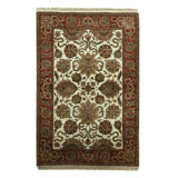Hand Woven Silk and Wool Oriental Area Rug
