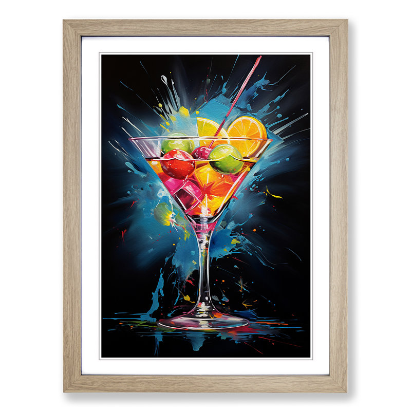 Single Picture Frame Print on Wood, 34cm H x 25cm W, Oak Framed