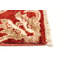 Tapis carré rouge en laine noué à la main de conception unique 3 pi 1 po Edana New Age
