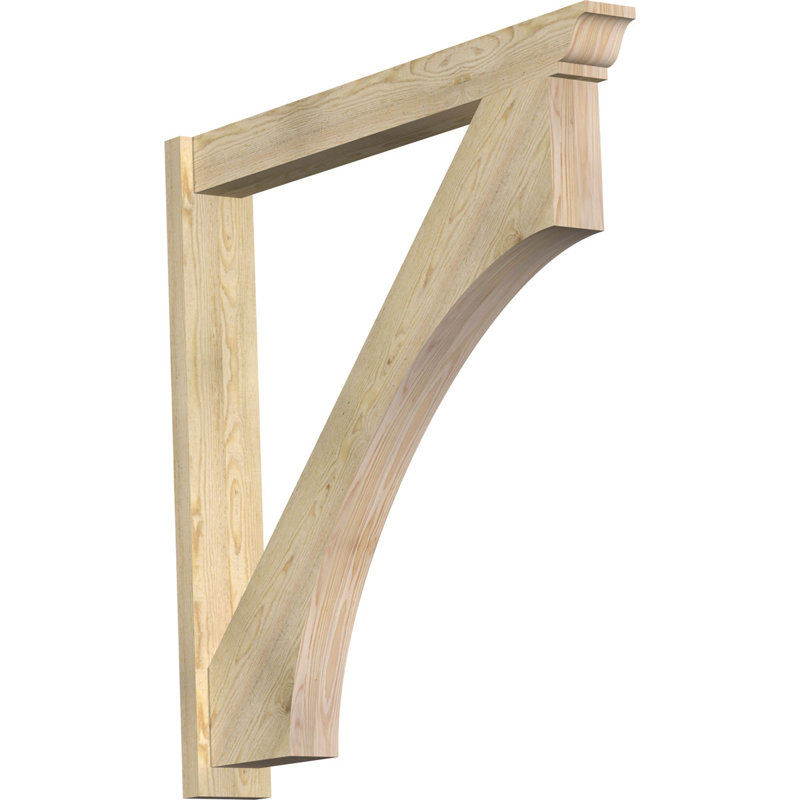 Persienne en bois Westlake, Sapin Douglas de 8 po (sciage brut), P 46 po x H 46 po