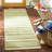 Arneshia Striped Machine Made Power Loom Acrylic Indoor / Outdoor Area Indoor/Outdoor Area Rug in Green/Beige-1589023257