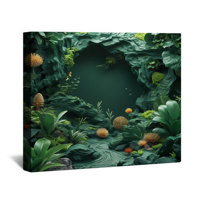 Lush Green Forest Scene Canvas Gallery Wrap in Many Sizes