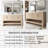 60 In. W X 21 In. D X 35 In. H Double Sink Freestanding Bath Vanity In Light Oak With White Acrylic Top