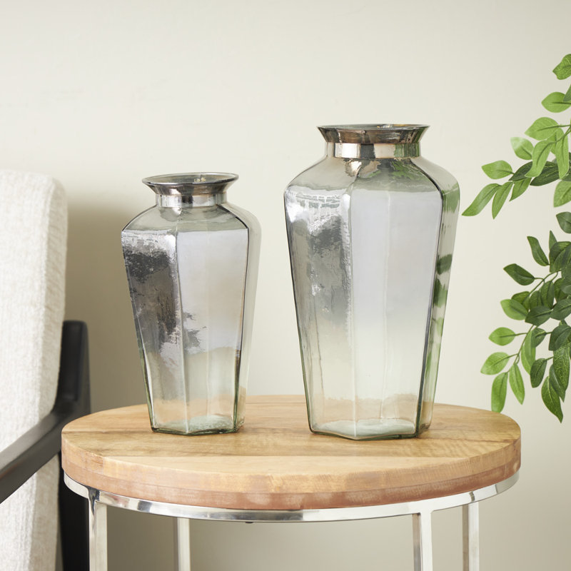 Ensemble de 2 vases de table en verre Euretta